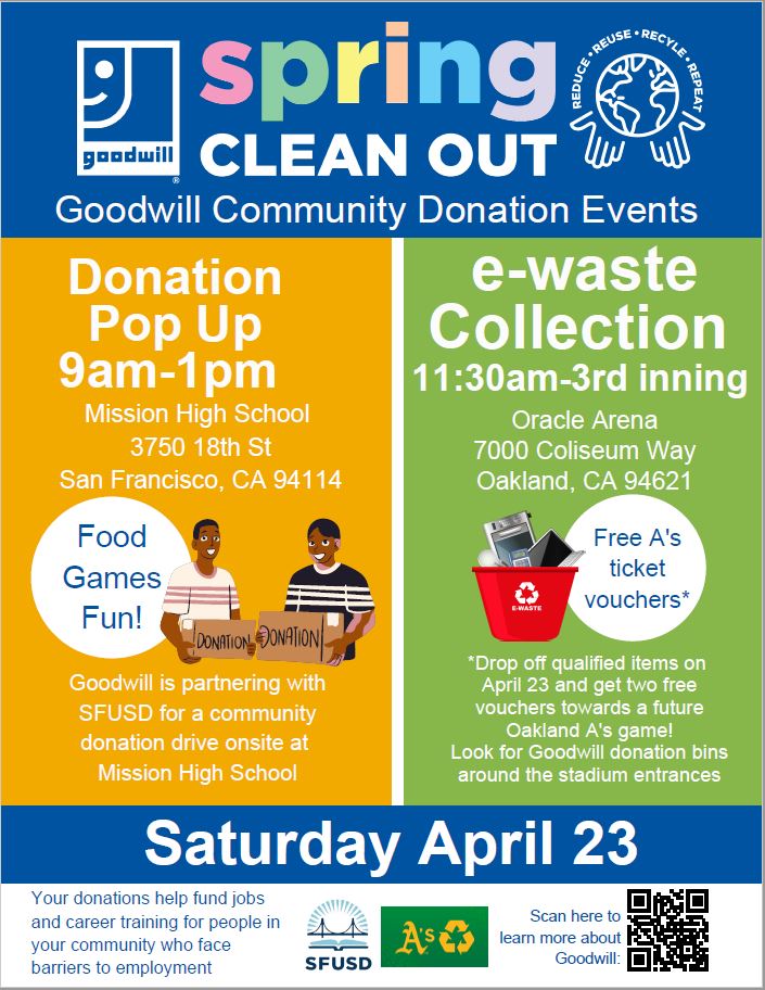 Goodwill community events celebrating earth day 2022 SF Goodwill