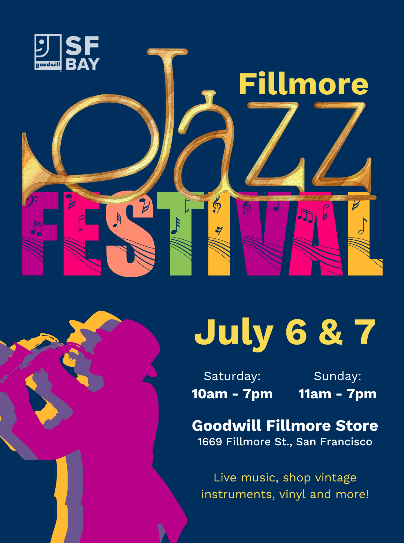 Visit Us at the Fillmore Jazz Fest! SF Goodwill